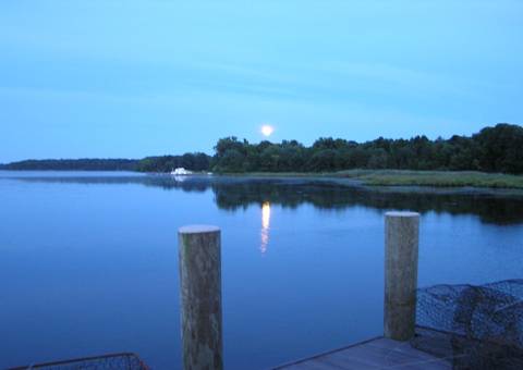 moonrise on the creek